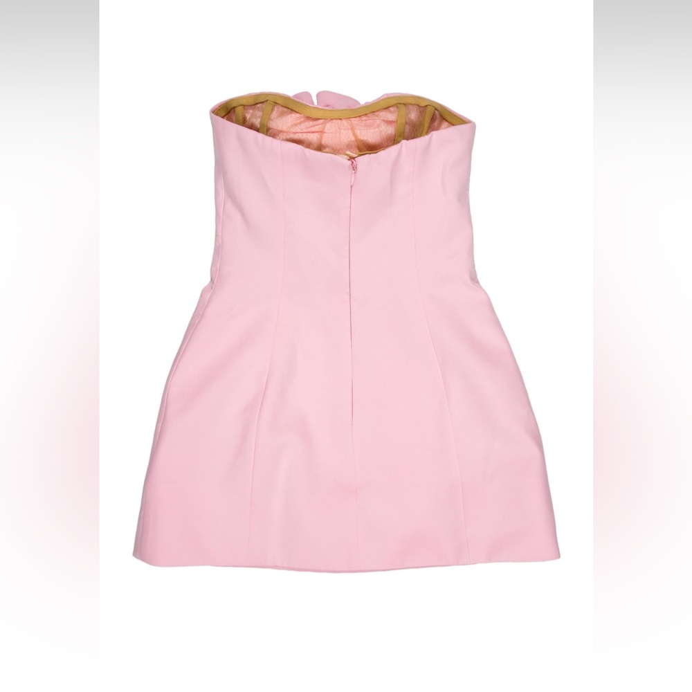 Magda Butrym Pink floral Strapless mini dress- size 2 - Picture 2 of 5